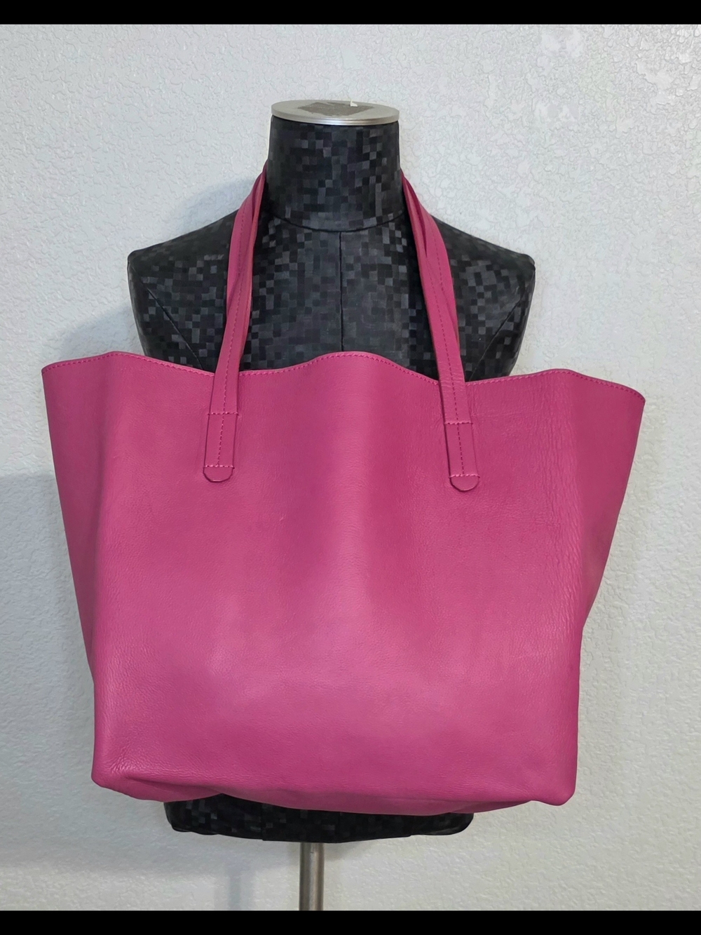 Mark & Graham Hot Pink Leather Tote